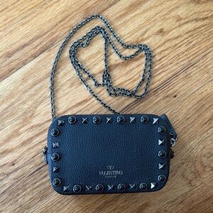 Valentino Black Crossbody Bag with Signature Studs